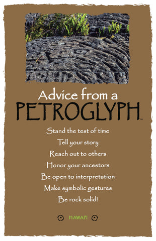 Advice from a Petroglyph- Hawai'i Frameable Art Postcard