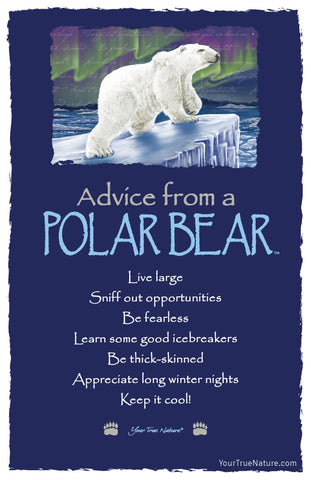 Advice from a Polar Bear Frameable Art Postcard