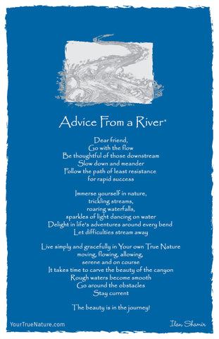 Advice from a River Frameable Art Postcard
