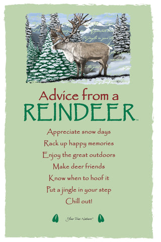 Advice from a Reindeer Frameable Art Postcard