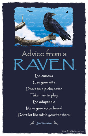 Advice from a Raven Frameable Art Postcard