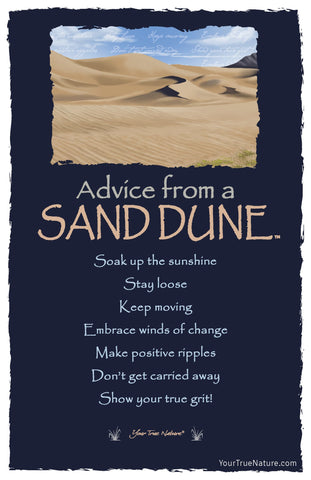 Advice from a Sand Dune Frameable Art Postcard