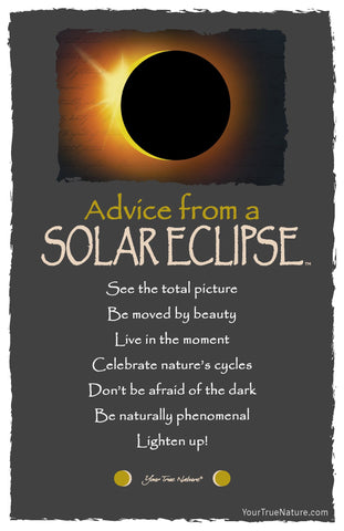 Advice from a Solar Eclipse Frameable Art Postcard