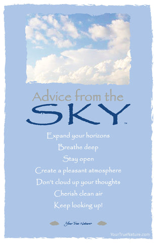 Advice from the Sky Frameable Art Postcard