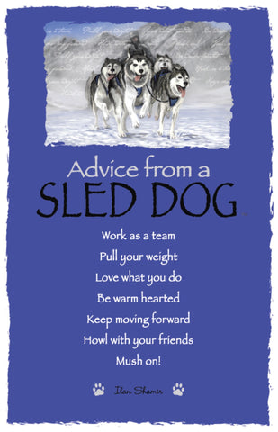 Advice from a Sled Dog Frameable Art Postcard