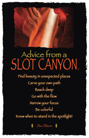 Advice from a Slot Canyon - Frameable Art Postcard