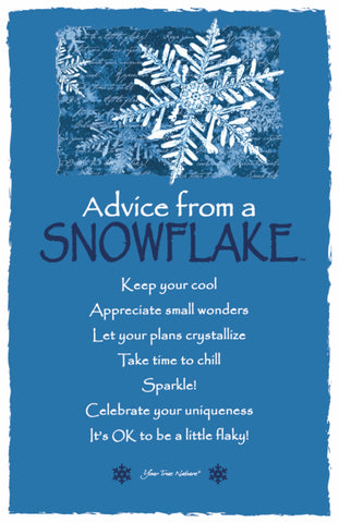 Advice from a Snowflake Frameable Art Postcard