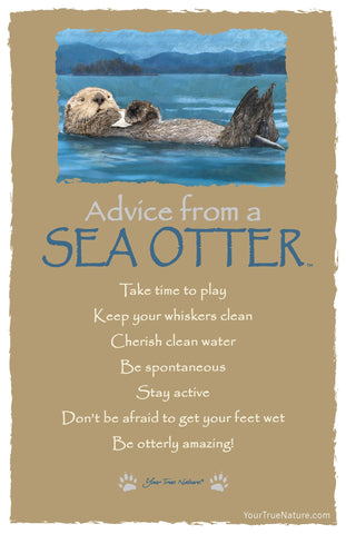 Advice from a Sea Otter Frameable Art Postcard