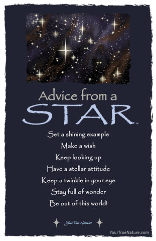 Advice from a Star Frameable Art Postcard