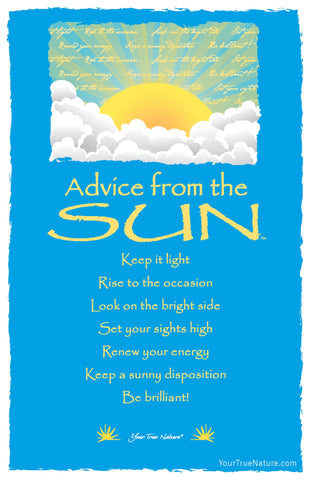 Advice from the Sun Frameable Art Postcard