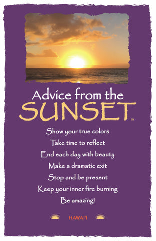 Advice from the Sunset- Hawai'i Beach Frameable Art Postcard