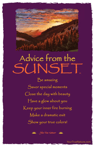 Advice from the Sunset Frameable Art Postcard