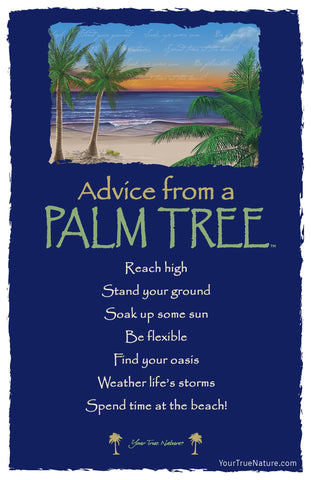 Advice from a Palm Tree Frameable Art Postcard