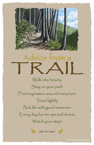 Advice from a Trail Frameable Art Postcard