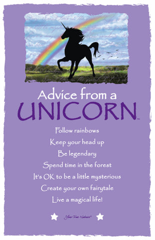 Advice from a Unicorn Frameable Art Postcard