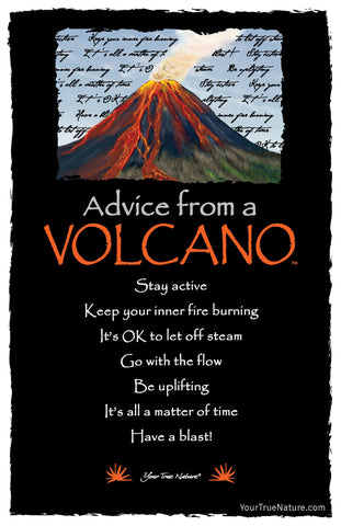 Advice from a Volcano Frameable Art Postcard