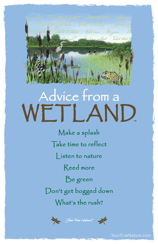 Advice from a Wetland Frameable Art Postcard