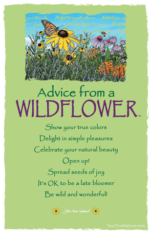 Advice from a Wildflower Frameable Art Postcard