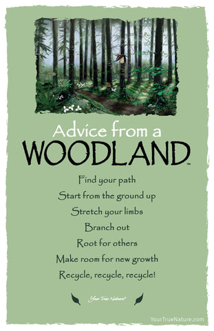 Advice from a Woodland Frameable Art Postcard