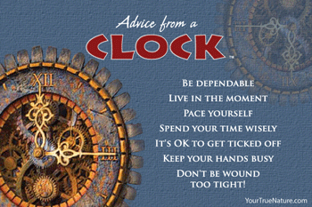 Advice from a Clock - 4x6 Postcard