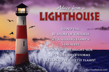 Advice from a Lighthouse - 4x6 Postcard