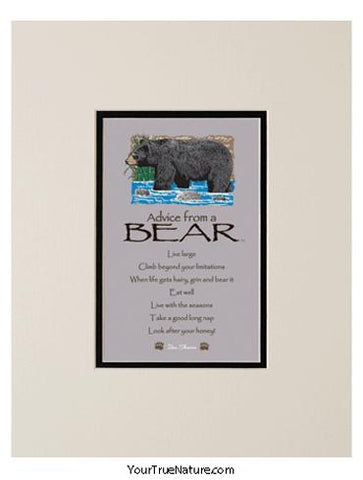 Advice from a Bear Matted Print