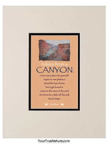 Advice from a Canyon Matted Print