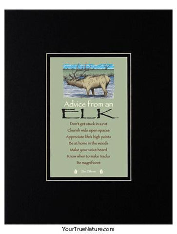 Advice from an Elk Matted Print