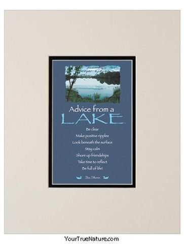 Advice from a Lake Matted Print