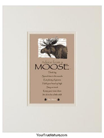 Advice from a Moose Matted Print