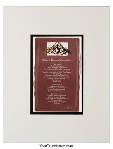 Advice from a Mountain Matted Print