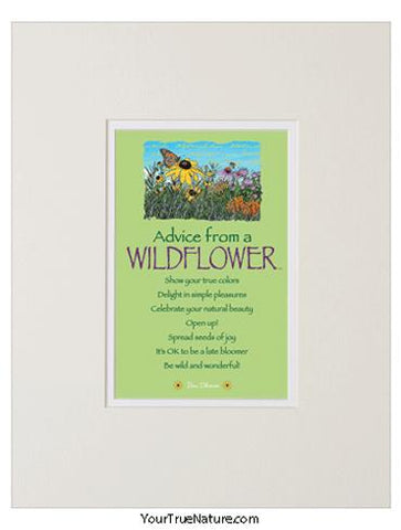 Advice from a Wildflower Matted Print