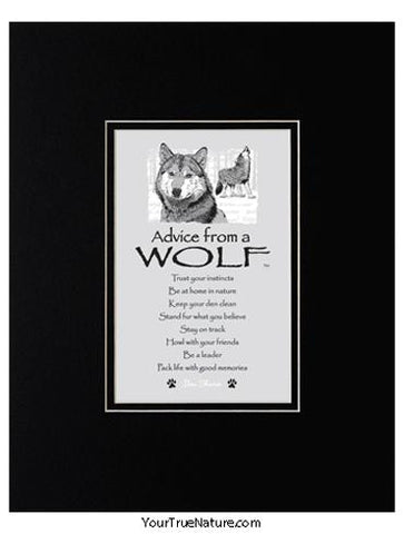 Advice from a Wolf Matted Print