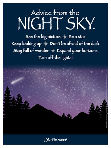 Advice from the Night Sky Frameable Art Poster 9x12