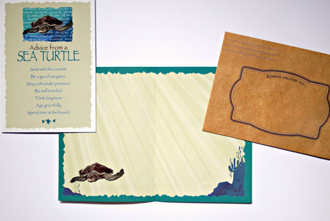 Advice from a Sea Turtle Greeting Card - Blank