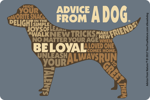 Advice from a Dog Outline Sticker