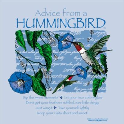 Advice from a Hummingbird T-Shirt - Ladies Cut