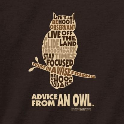 Advice from an Owl Outline T-Shirt
