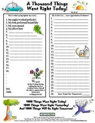 Disc. 1000 Things Went Right Today! To Do List