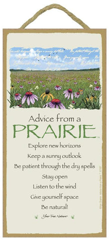 Advice from a Prairie Hanging Wood Sign
